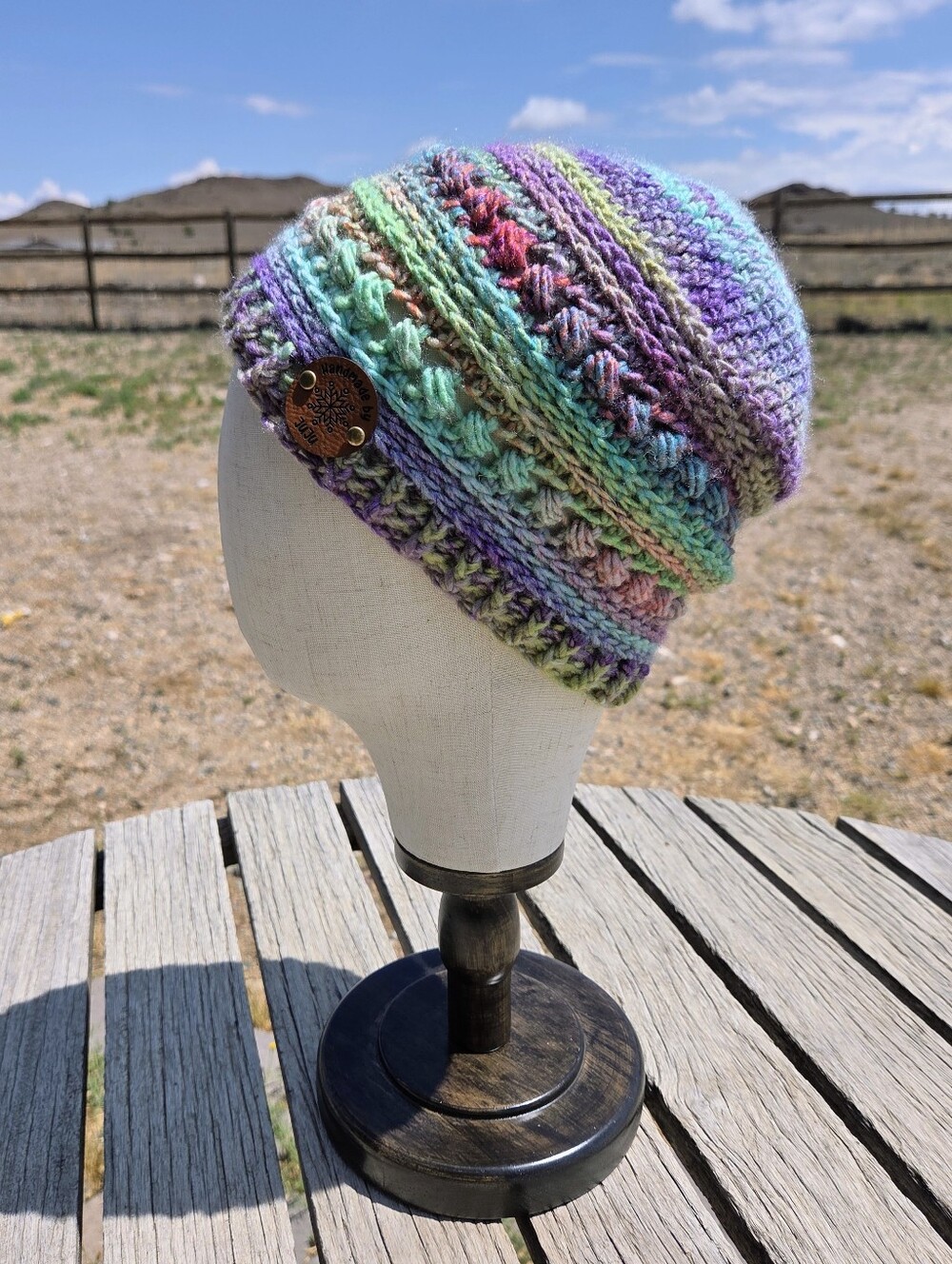 Artisan Handmade Crochet "Mermaid Hugs" Cozy Boho Beanie Hat